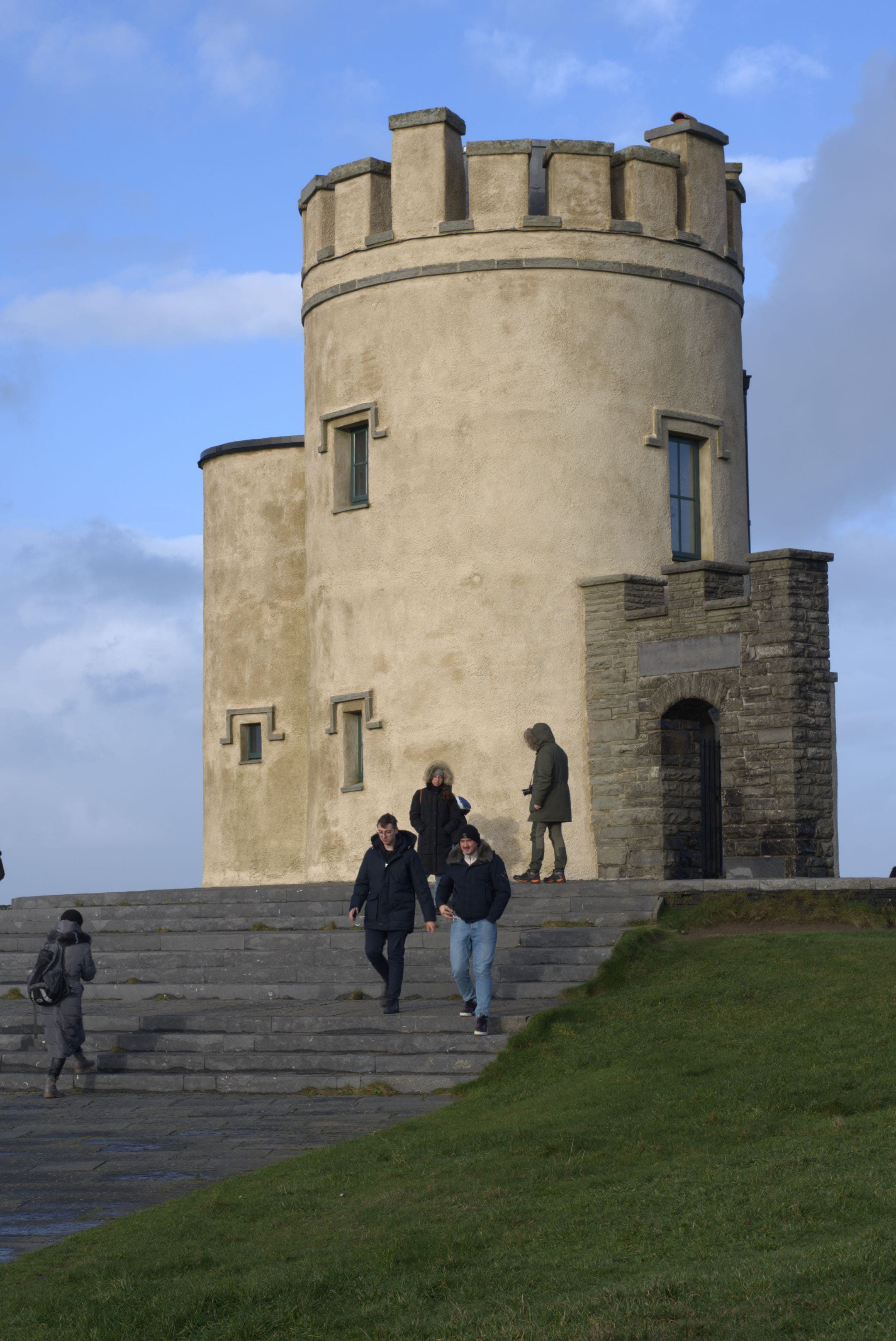 tower at the cliffs at ireland coast
